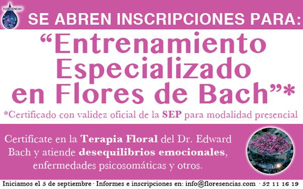 INVITACIÓN ENTRENAMIENTO ESPECIALIZADO EN FLORES DE BACH